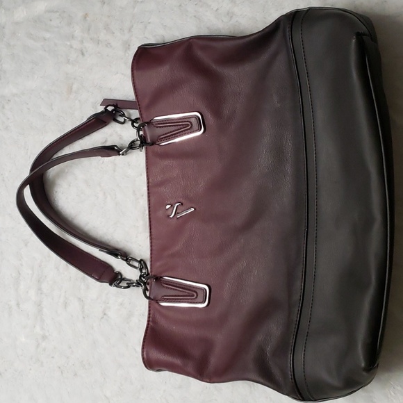 Simply Vera by Vera Wang Large Shoulder Bag Tote Maroon Fades to Black - Picture 4 of 16